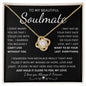 TO MY BEAUTIFUL SOULMATE | Love Knot Necklace | Anniversary gift, Gift from husband, Wife birthday gift, Wife anniversary, Gift for wife, Wife necklace