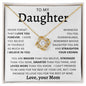 To My Daughter from Mom | Love Knot Necklace | Gift For Daughter, Birthday Gift, Daughter Necklace, To My Daughter Gift, Gift from Mom