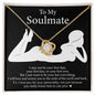 TO MY SOULMATE | Love Knot Necklace | soulmate necklace to my soulmate soulmate gift anniversary gift wife necklace gift for her wife anniversary gift for soulmate girlfriend necklace