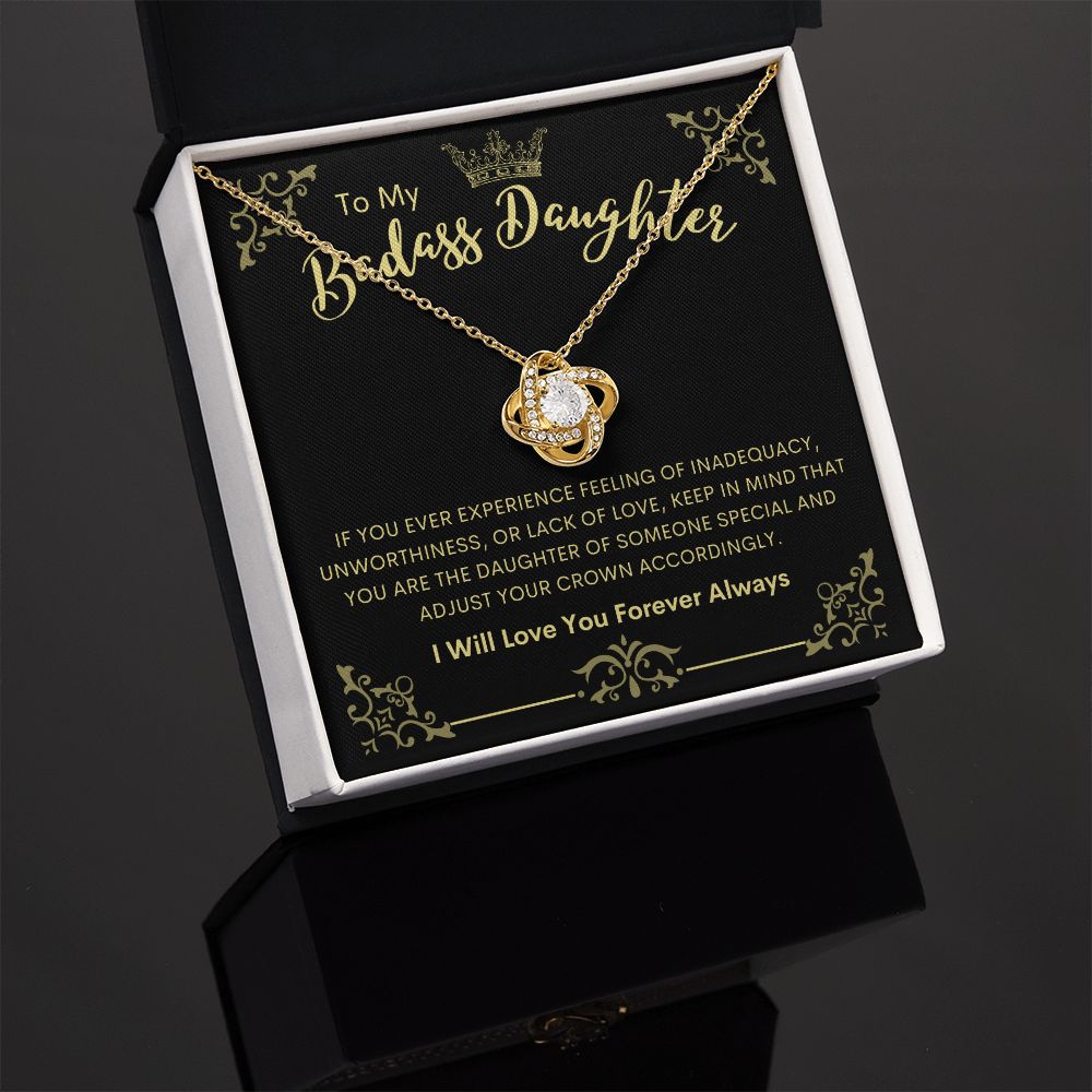 To My Badass Daughter | Love Knot Necklace