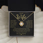 To My Wife | Love Knot Necklace Yellow Gold Finish | To My Wife Gifts, Gift for wife, Anniversary gift, Necklace for wife, Wife gift ideas
