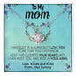 To My Mom | Mom Christmas Gift, Mother's Day Gifts, Mother In Law Gifts, Wedding Gift For Mom, Mom Gift From Son, To My Mom Necklace