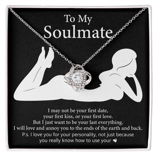TO MY SOULMATE | Love Knot Necklace | soulmate necklace to my soulmate soulmate gift anniversary gift wife necklace gift for her wife anniversary gift for soulmate girlfriend necklace