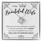 To My Beautiful Wife | Love Knot Necklace