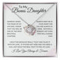 To My Bonus Daughter | Pendant Love Knot Necklace | Someday When The Pages