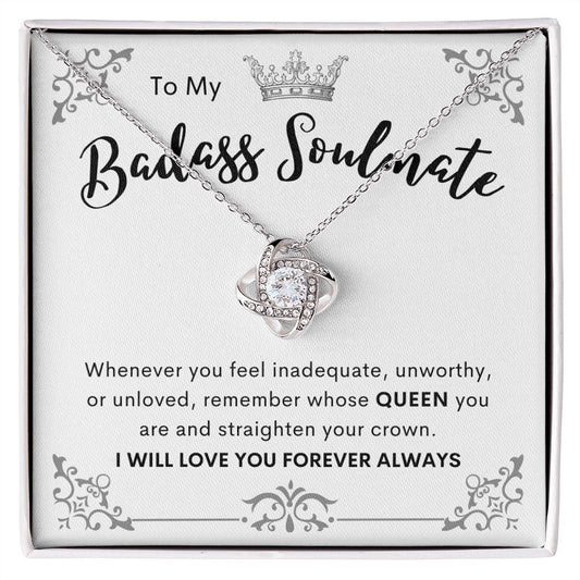 To My Badass Soulmate | Love Knot Necklace