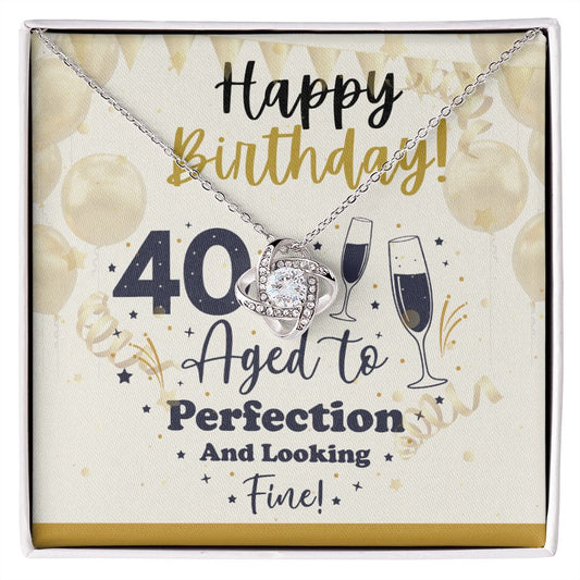 Happy 40th Birthday | Love Knot Necklace
