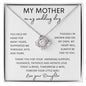 TO MY MOTHER | Love Knot Necklace | Mom Birthday Gift, Gift From Daughter, Mother Daughter Gift, Necklace For Mom, Mom Gift From Son