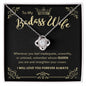 To My Badass Wife | Love Knot Necklace
