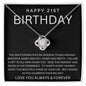 Happy 21st Birthday | Love Knot Necklace