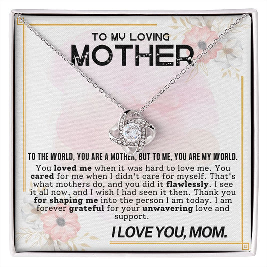 To My Loving Mother | Love Knot Necklace