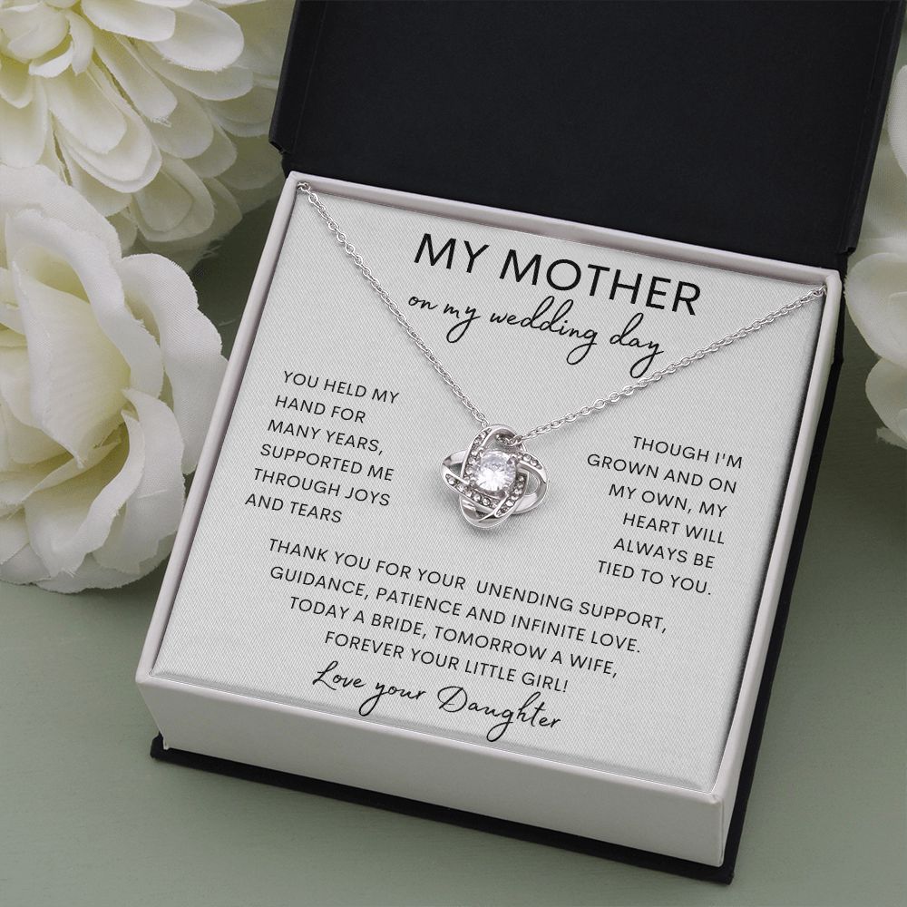 TO MY MOTHER | Love Knot Necklace | Mom Birthday Gift, Gift From Daughter, Mother Daughter Gift, Necklace For Mom, Mom Gift From Son