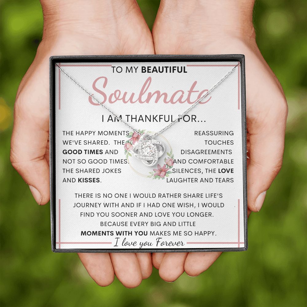 TO MY BEAUTIFUL SOULMATE | Gift for soulmate, Anniversary necklace, Gift for Wife, Birthday gift