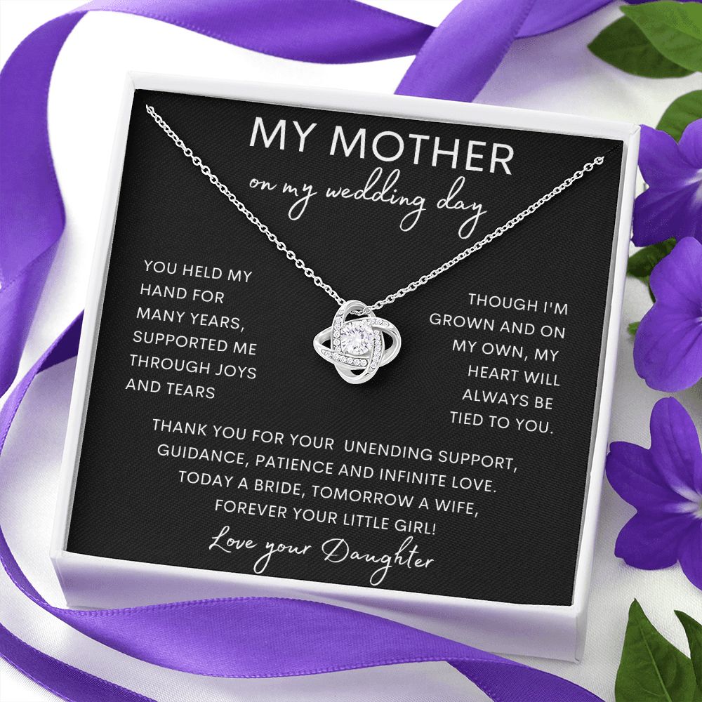 MY MOTHER | Love Knot Necklace | Mom Birthday Gift, Gift From Daughter, Mother Daughter Gift, Necklace For Mom, Mom Gift From Son