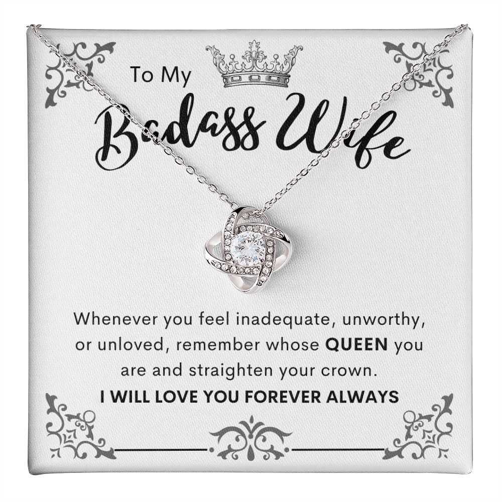 To My Badass Wife | Love Knot Necklace