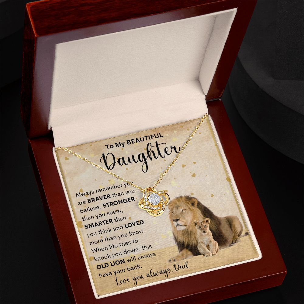 To My Beautiful Daughter | Love Knot Necklace