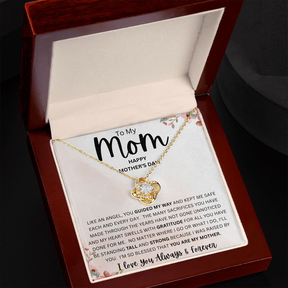To My Mom | Love Knot Necklace | Mothers Day Gifts, Necklace For Mom, Mom Birthday Gift