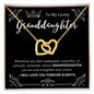 To My Lovely Granddaughter | Interlocking Hearts necklace