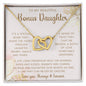To My Beautiful Bonus Daughter | Interlocking Hearts necklace