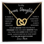 TO MY BONUS DAUGHTER | INTERLOCKING HEARTS | Gift For Daughter, Birthday Gift, To My Daughter Gift, Daughter Birthday