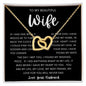 TO MY BEAUTIFUL WIFE | Interlocking Hearts | Anniversary gift, Gift from husband, Wife birthday gift, Wife anniversary, Gift for wife