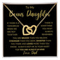 TO MY BONUS DAUGHTER | Interlocking Hearts | Gift For Daughter, Daughter Necklace, Birthday Gift, To My Daughter Gift