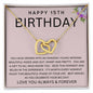 Happy 15th Birthday | Interlocking Hearts necklace