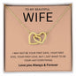 TO MY BEAUTIFUL WIFE | Interlocking Hearts necklace | To My Wife Gifts, Gift for wife, Anniversary gift, Necklace for wife, Wife gift ideas