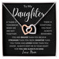 TO MY DAUGHTER | INTERLOCKING HEART | Gift For Daughter, Birthday Gift, Daughter Necklace, To My Daughter Gift, Daughter Birthday