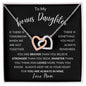 TO MY BONUS DAUGHTER | INTERLOCKING HEARTS | Gift For Daughter, Birthday Gift, To My Daughter Gift, Daughter Birthday