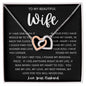 TO MY BEAUTIFUL WIFE | Interlocking Hearts | Anniversary gift, Gift from husband, Wife birthday gift, Wife anniversary, Gift for wife