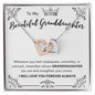 To My Beautiful Granddaughter | Interlocking Hearts necklace