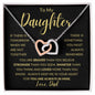 TO MY DAUGHTER | Interlocking Hearts necklace | Gift For Daughter, Daughter Necklace, Birthday Gift, To My Daughter Gift
