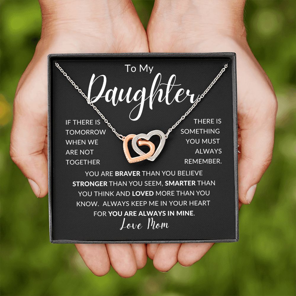 TO MY DAUGHTER | INTERLOCKING HEART | Gift For Daughter