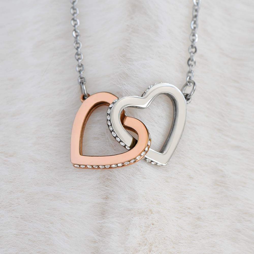 To My Lovely Granddaughter | Interlocking Hearts necklace