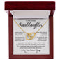 To My Lovely Granddaughter | Interlocking Hearts necklace
