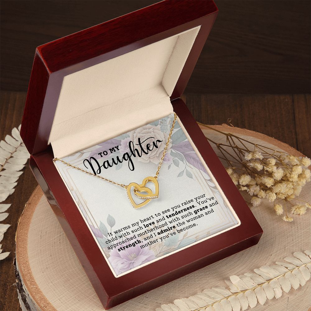 To My Daughter | Interlocking Hearts necklace