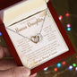 To My Beautiful Bonus Daughter | Interlocking Hearts necklace
