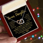 TO MY BONUS DAUGHTER | Interlocking Hearts | Gift For Daughter, Daughter Necklace, Birthday Gift, To My Daughter Gift
