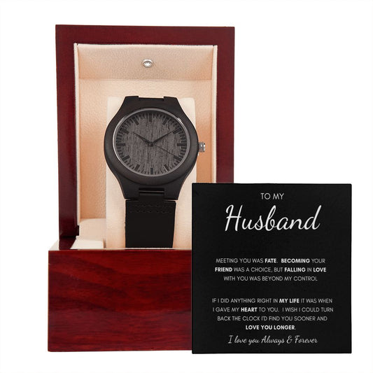 To My Husband | Wooden Watch | Anniversary gift, Gift for him, Gift for husband, Husband birthday, Gift from wife