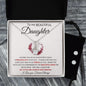 To My Beautiful Daughter | Alluring Beauty Necklace + Clear CZ Earrings | Red Heart Precious Gift
