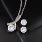 To My Beautiful Daughter | Alluring Beauty + Clear CZ Earrings | Heart Purple Precious Gift