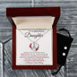 To My Beautiful Daughter | Alluring Beauty Necklace + Clear CZ Earrings | Red Heart Precious Gift