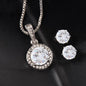 To My Daughter | Eternal Hope Necklace + Clear CZ Earrings | Always Keep Me In Your Heart