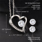 To My Soulmate | Forever Love Necklace + Clear CZ Earrings | First Date First Kiss