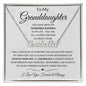 To My Granddaughter | Custom Name Necklace | Birthday gift, Gift from grandma, Gift from grandpa, graduation gift