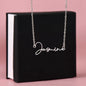 To My Smokin' Hot Soulmate Signature Style Name Necklace | Anniversary gift, Gift from husband, Wife birthday gift, Wife anniversary, Gift for wife