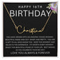 Happy 16th Birthday | Signature Style Name Necklace