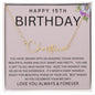 Happy 15th Birthday | Signature Style Name Necklace