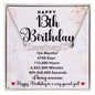 Happy 13th Birthday | Personalized Heart Name Necklace